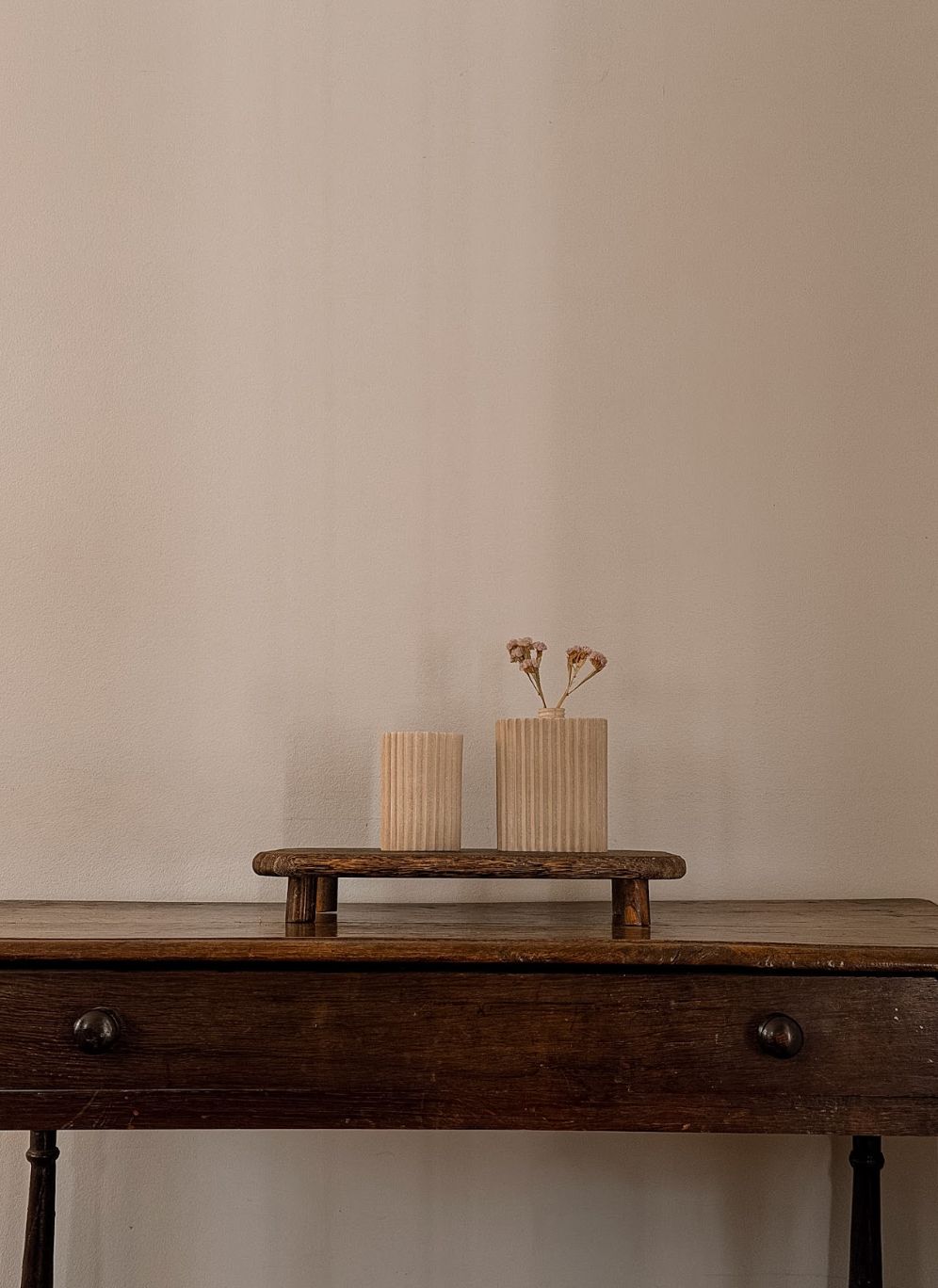 Ribbed Ceramic Vases