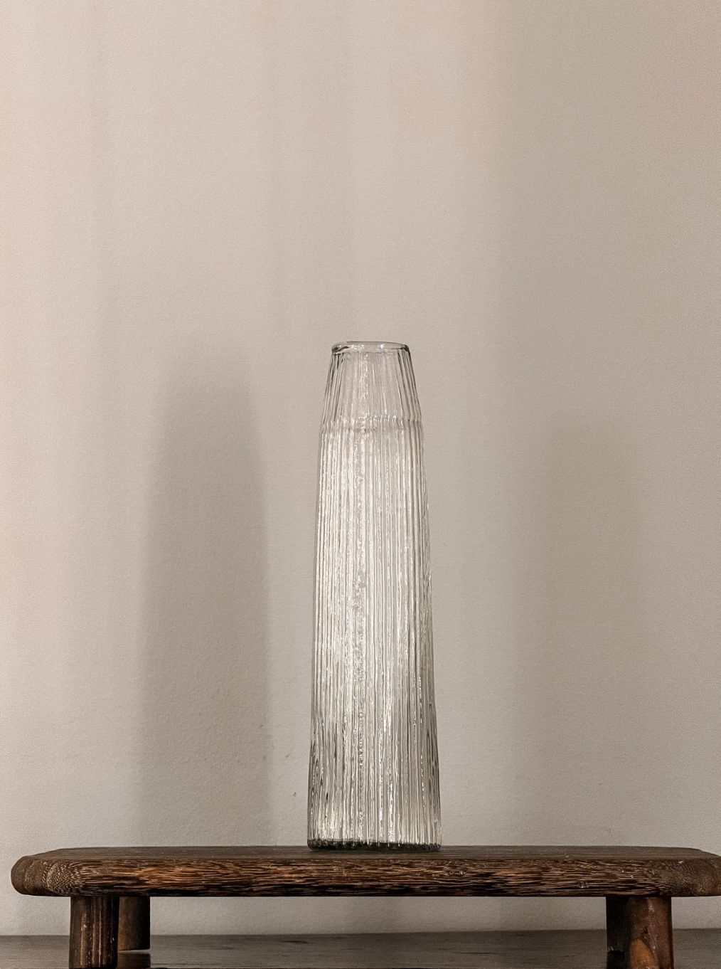 Ribbed Glass Bud Vase