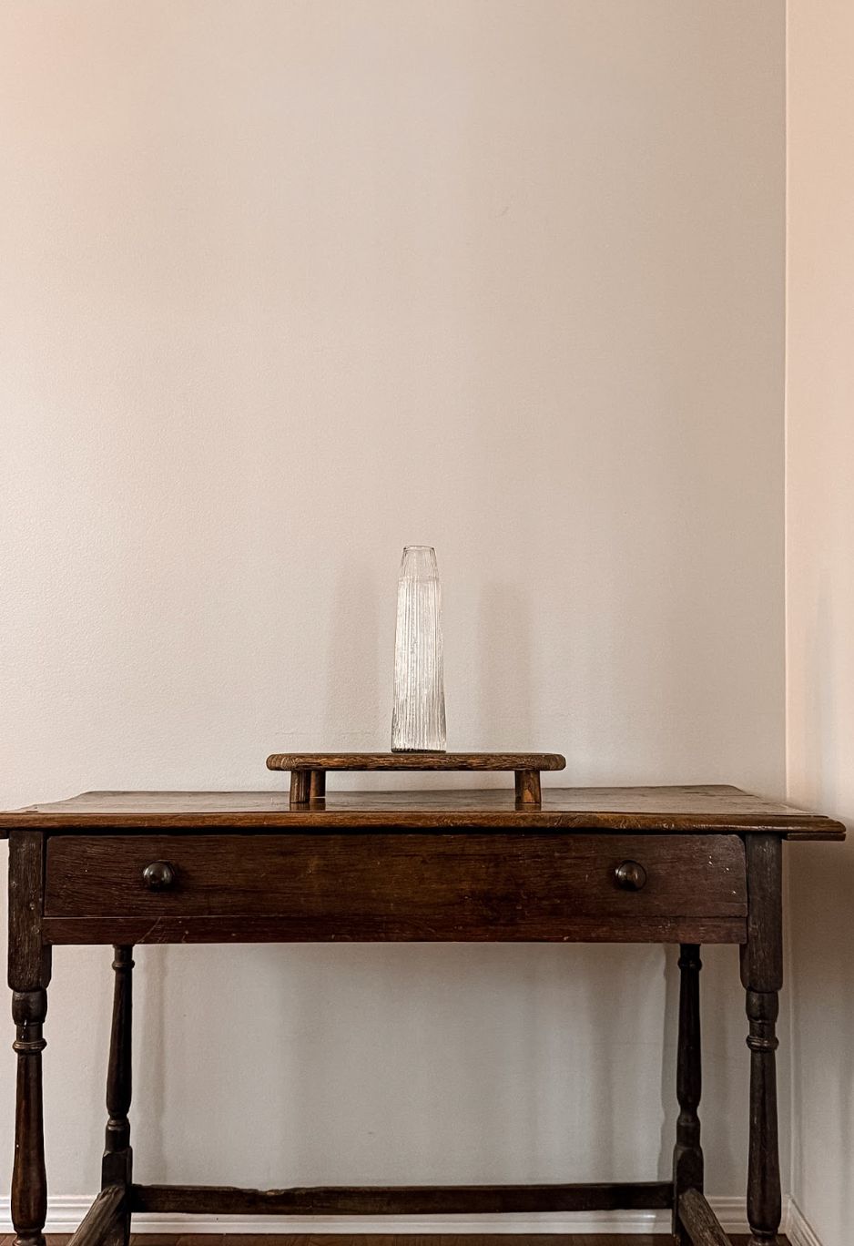Ribbed Glass Bud Vase