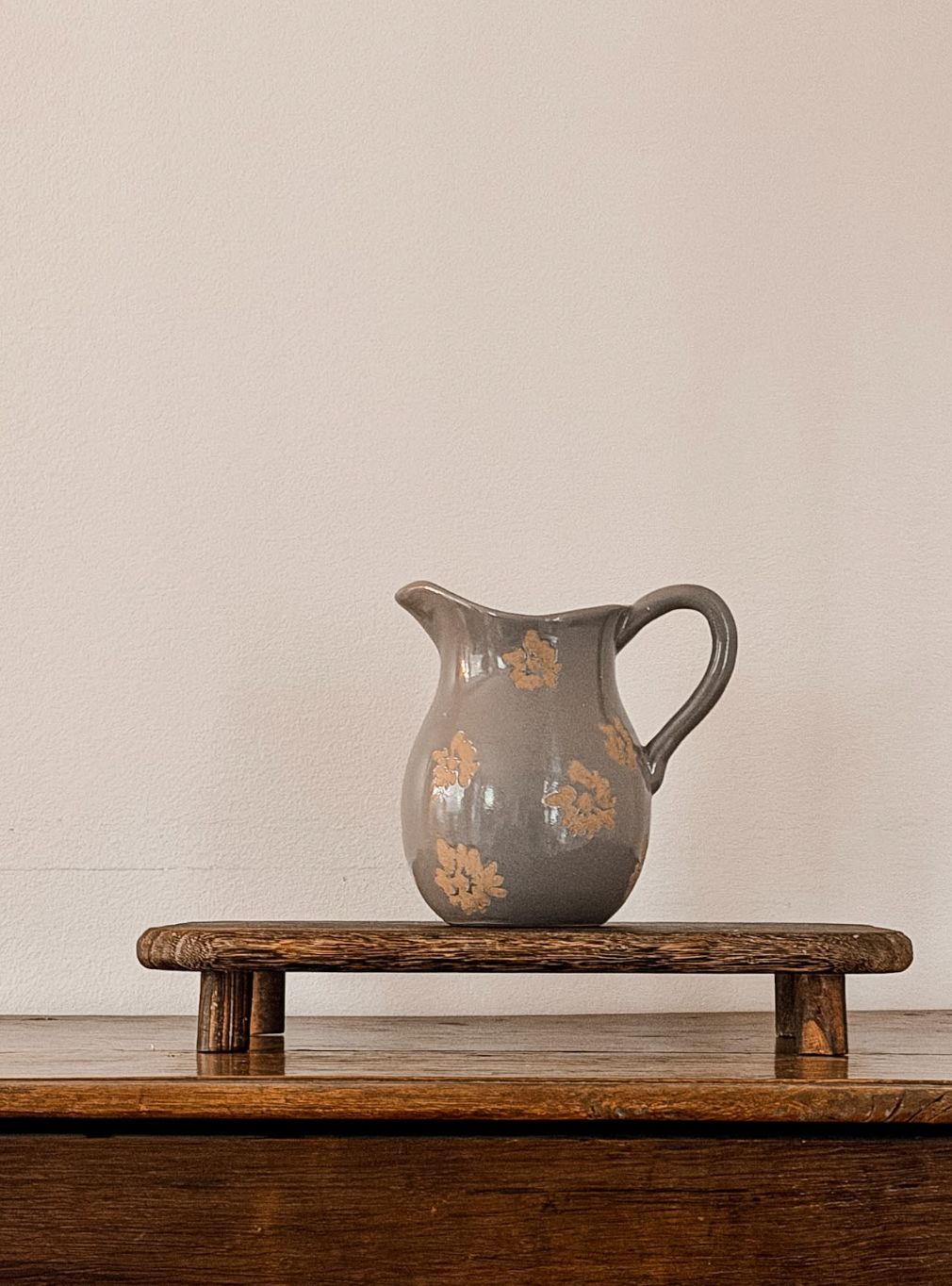 Vintage-Inspired Floral Pitcher