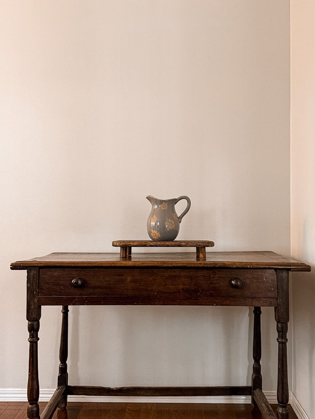 Vintage-Inspired Floral Pitcher