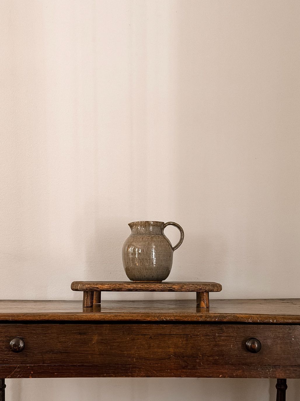 Rustic Glazed Ceramic Pitcher