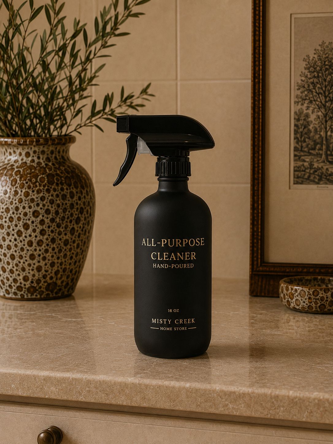 Luxury Black All-Purpose Spray Bottle