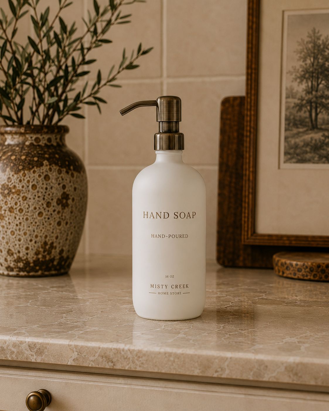 Luxury White Hand Soap Dispenser