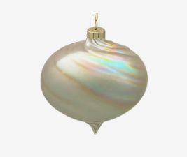 Diana Onion Shape Orn | French Vanilla-4"