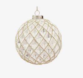 Kendra Ornament | Antique White-4"