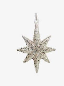 Star Glitter Ornament | Champagne