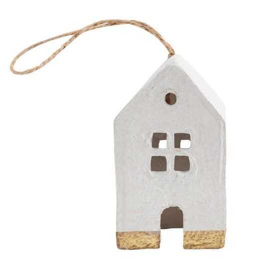 Paper Mache House Ornament
