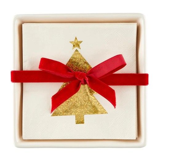 Napkins &amp; Tray | Gold-Tree