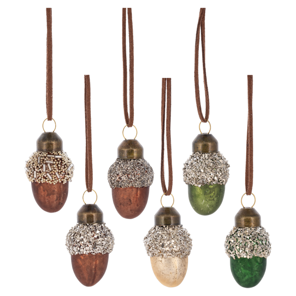 Mini Glitter Acorn Ornament