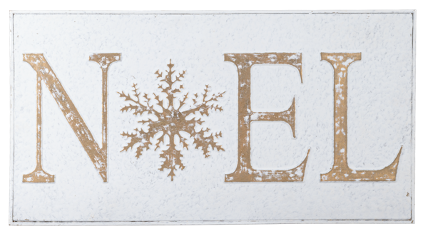 Embossed Joy &amp; Noel with Snowflake Wall Decor