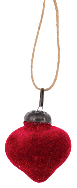 Burgundy Flocked Ornaments