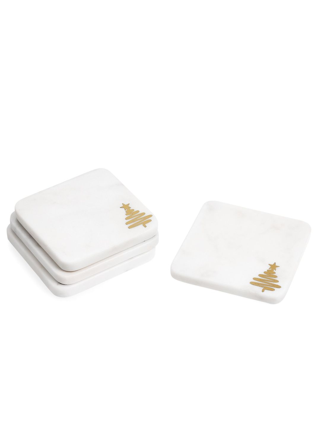 Marble Tree Coasters | Set of 4