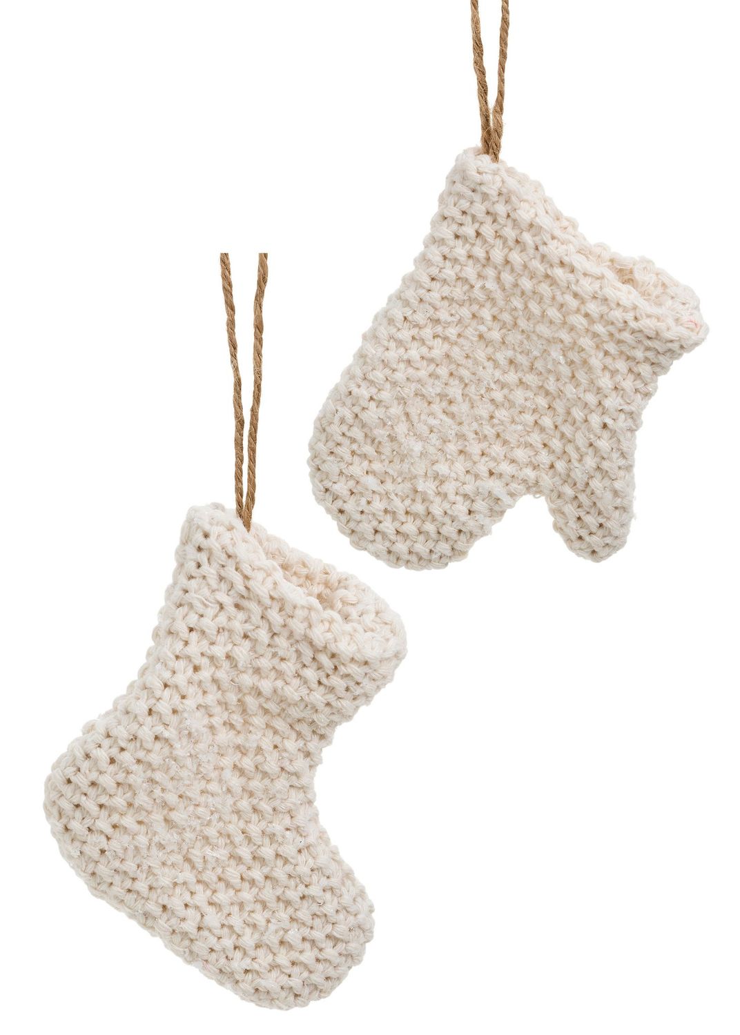 Stocking &amp; Mitt Orn | Set of 2
