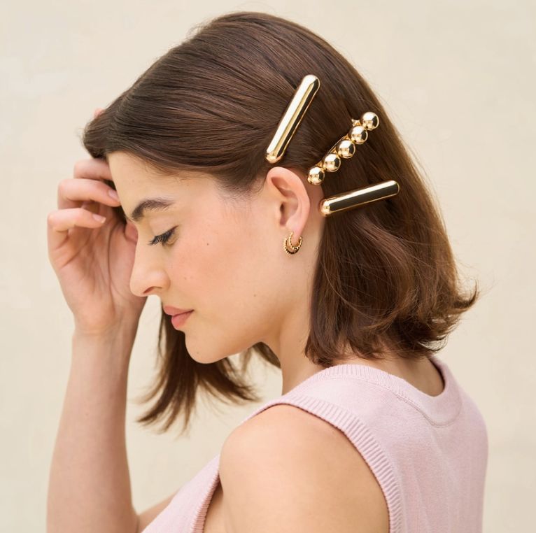 Metal Barrettes | Gold