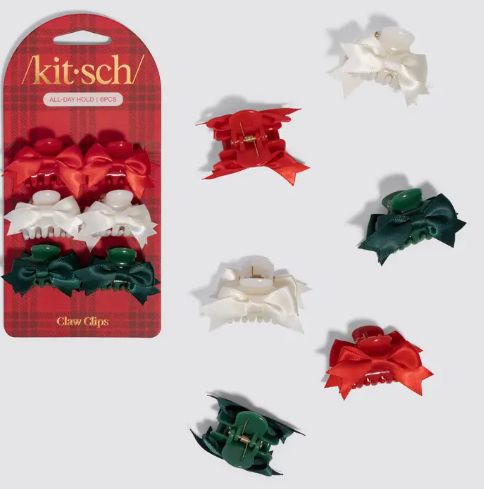 Mini Holiday Claw Clips | Set of 6