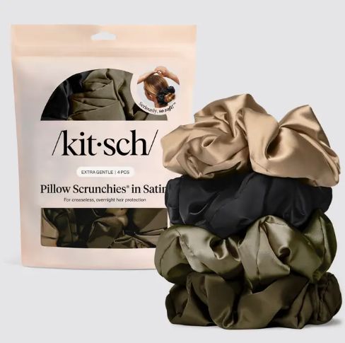 Pillow Satin Scrunchies-Earthy | Set of 4