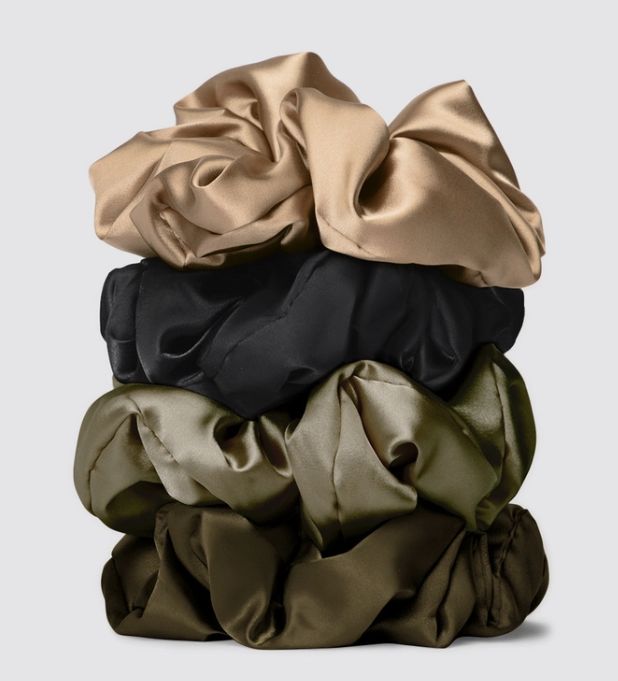 Pillow Satin Scrunchies-Earthy | Set of 4