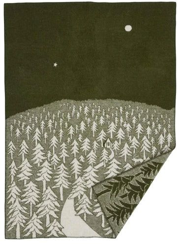 House Throw Blanket | Forest Green