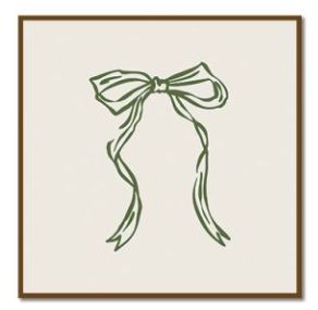 Rustic Green Bow-Medium | 15x15