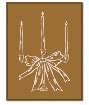 Rustic Candle Holder w Bow-Large | 15x20