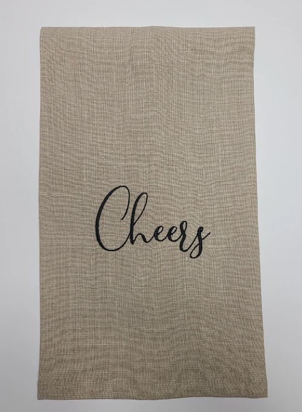 Cheers Linen Tea Towel