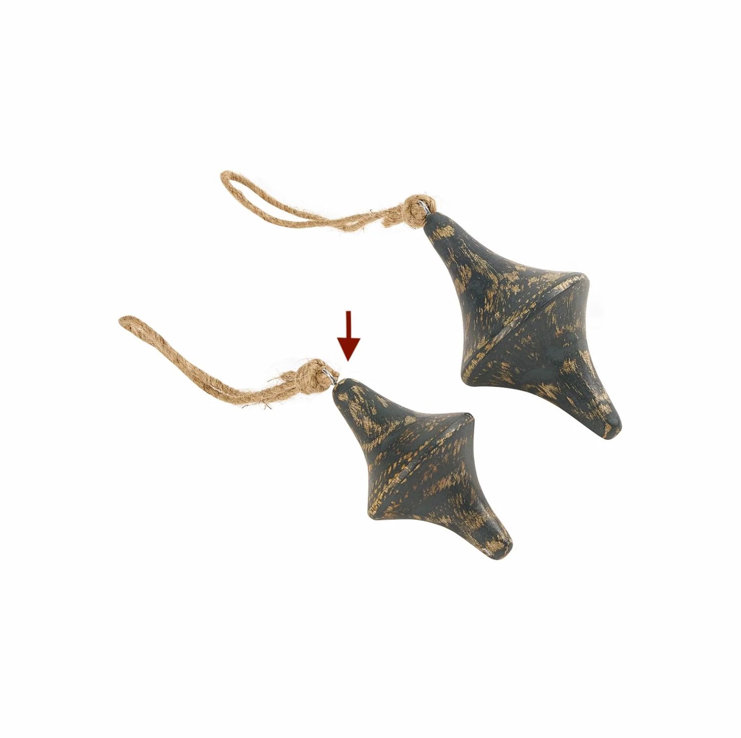 Cedar Kite Ornament Black | 2 Sizes, Size: Small