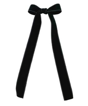 Black Corduroy | Large Long Bow