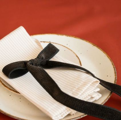 Sand &amp; Cream Stripe Napkin | Set of 2