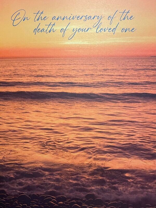'Anniversary on the death of a Loved One' - (Single card)