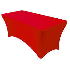 Housse de table rectangulaire rouge (table 8 pax)