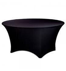 Housse de table ronde noire (table 8 et 10 pax)