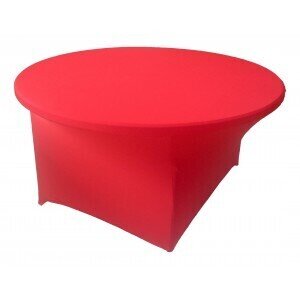Housse de table ronde rouge (table 8 et 10 pax)