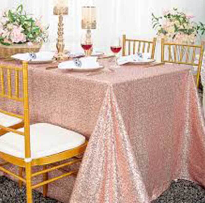 NAPPE RECTANGULAIRE SEQUIN ROSE GOLD