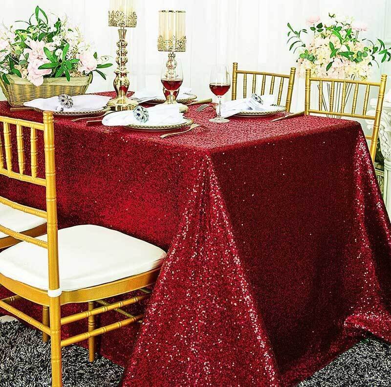 NAPPE RECTANGULAIRE SEQUIN ROUGE