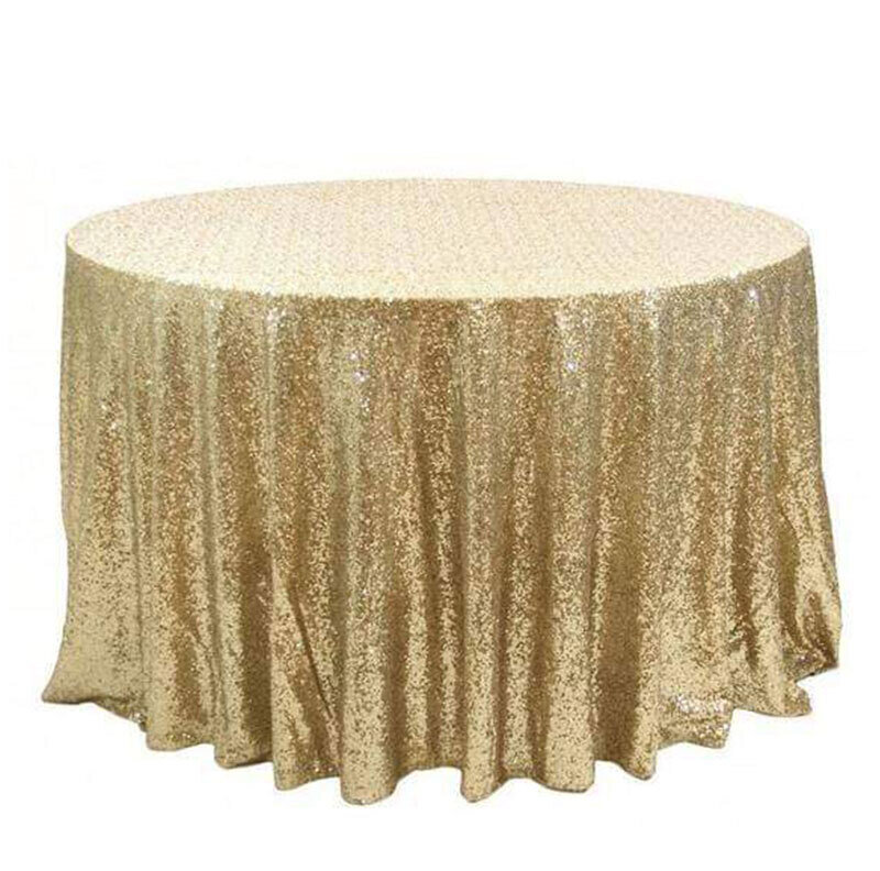 NAPPE RONDE SEQUIN CHAMPAGNE