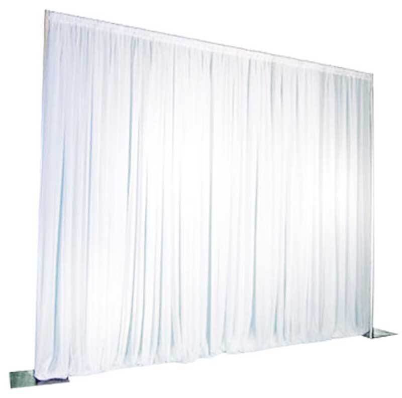 Rideau Blanc soie de Glace (backdrop) 6x3 mètres
