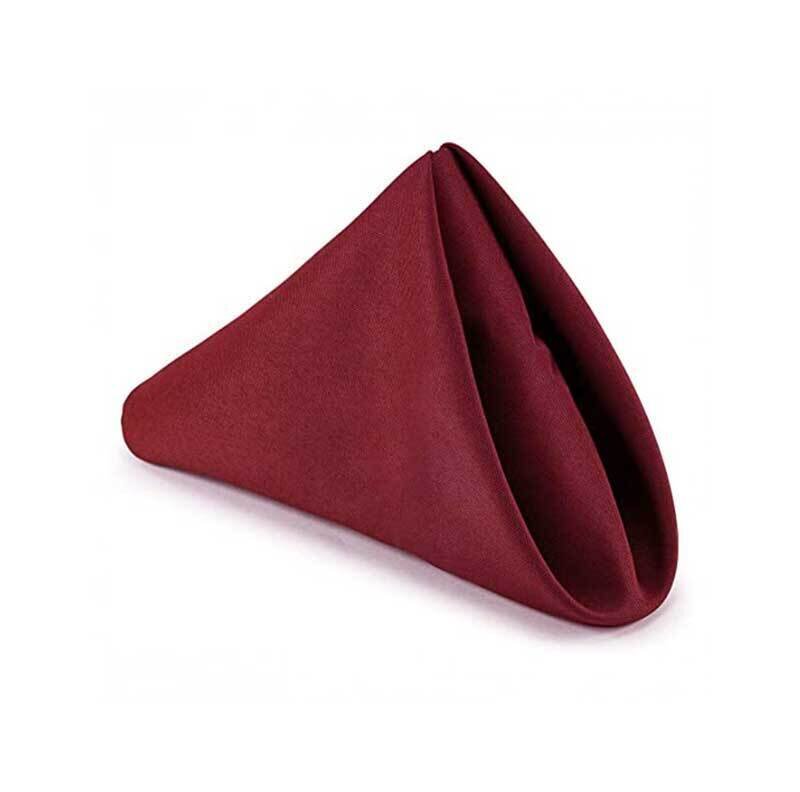 Serviette polyester 50x50 cm rouge vin