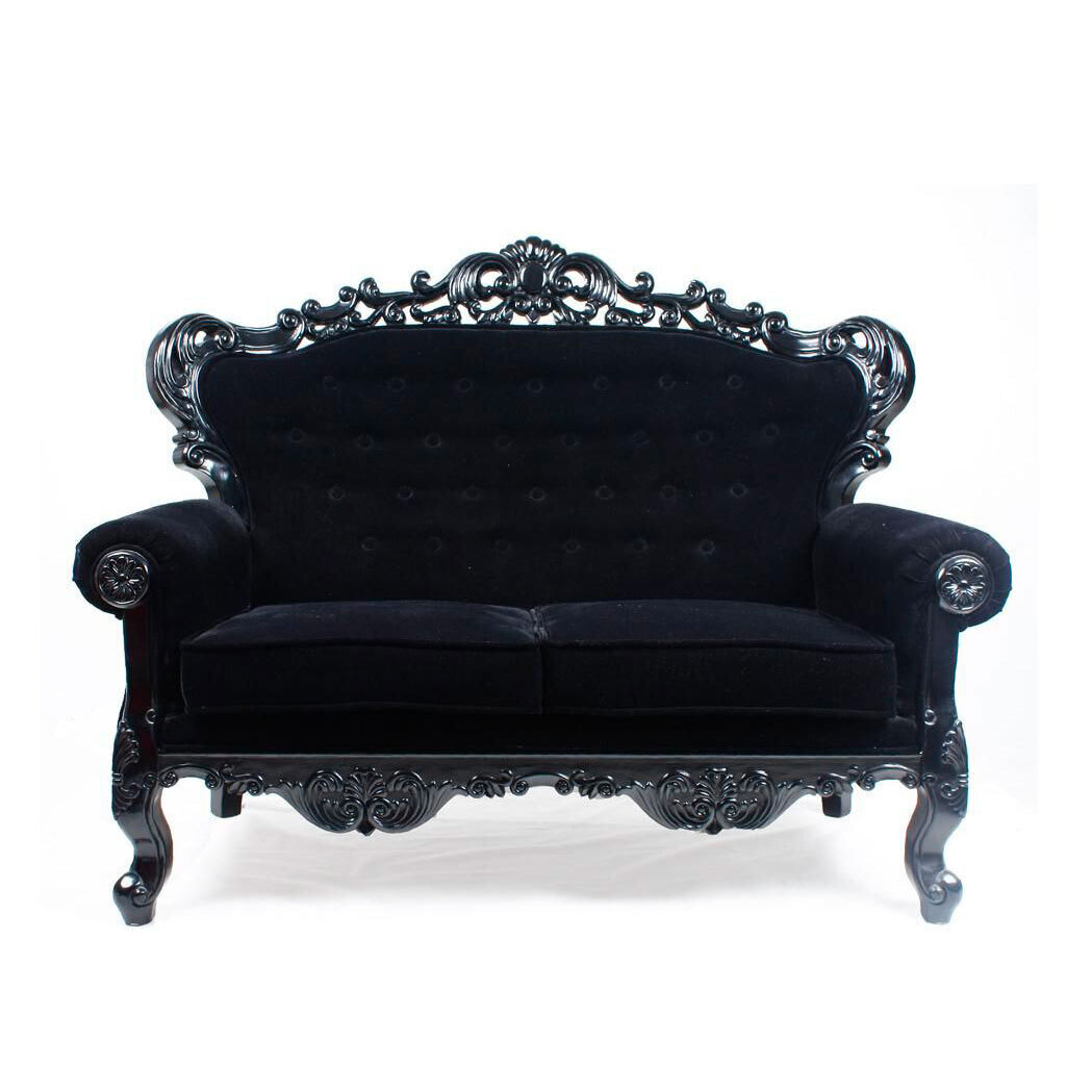 Sofa noir baroque, full black