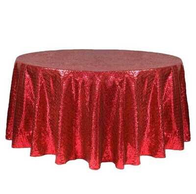 NAPPE RONDE SEQUIN ROUGE