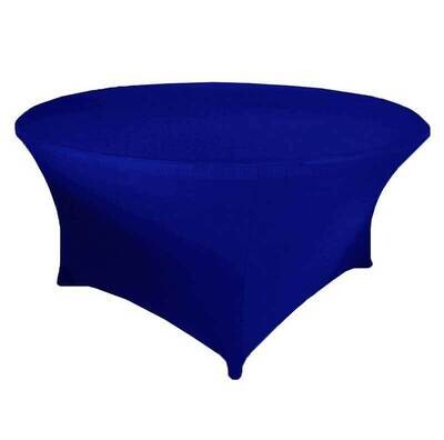 Nappe spandex bleu table ronde