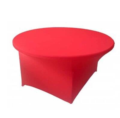 Nappe spandex rouge table ronde