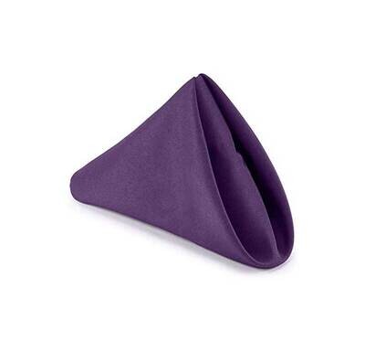 Serviette polyester 50x50 violet/prune