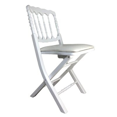 Chaise napoléon pliante blanche