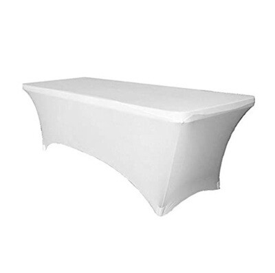 Housse de table rectangulaire blanche (table 8 pax)