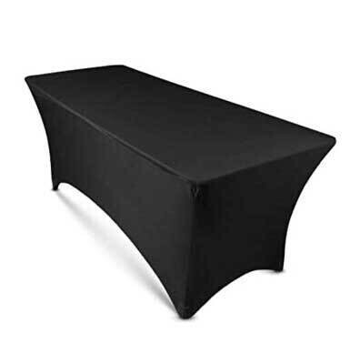 Housse de table rectangulaire noire (table 8 pax)