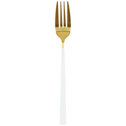 Fourchette blanc & doré