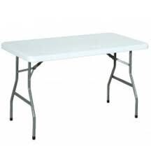 Table rectangulaire pliable 122x61 cm