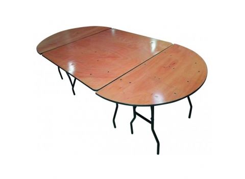 Table carré 122 + Table Demi-Ronde 122 - 8 places