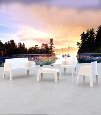 SALON LOUNGE BLANC (4 éléments)